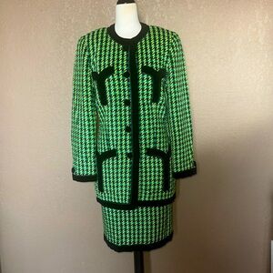 Vintage Escada Tweed Skirt Suit